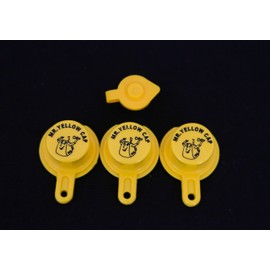 Yellow Gas Can Cap That Fits Your Vintage Blitz Spout - 3 Single Caps & 1 FREE Vent