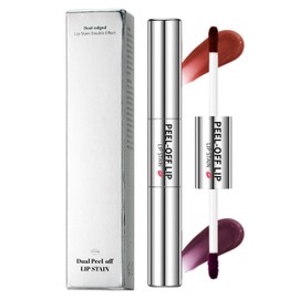 Erinde 2 colore Peel - off Lápiz de Labios, 2-in-1 Dual-ended Matte Lip Gloss, Barra de Labios Resistente al Agua de Larga Duración, Barra de Labios Peel-Off Altamente Pigmentada, 2#