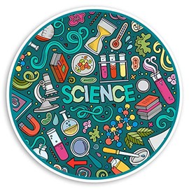 2 x 10cm Science Vinyl Stickers - Biology Chemistry Teacher Uni Sticker #30697 (10cm Wide)