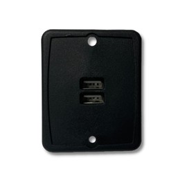 MOGGED RV Dual-Port USB Charging Outlet 5V Black Trailer Camper Motorhome