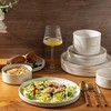 AmorArc Ceramic Dinnerware Set for 4 | Speckled Stoneware Plates