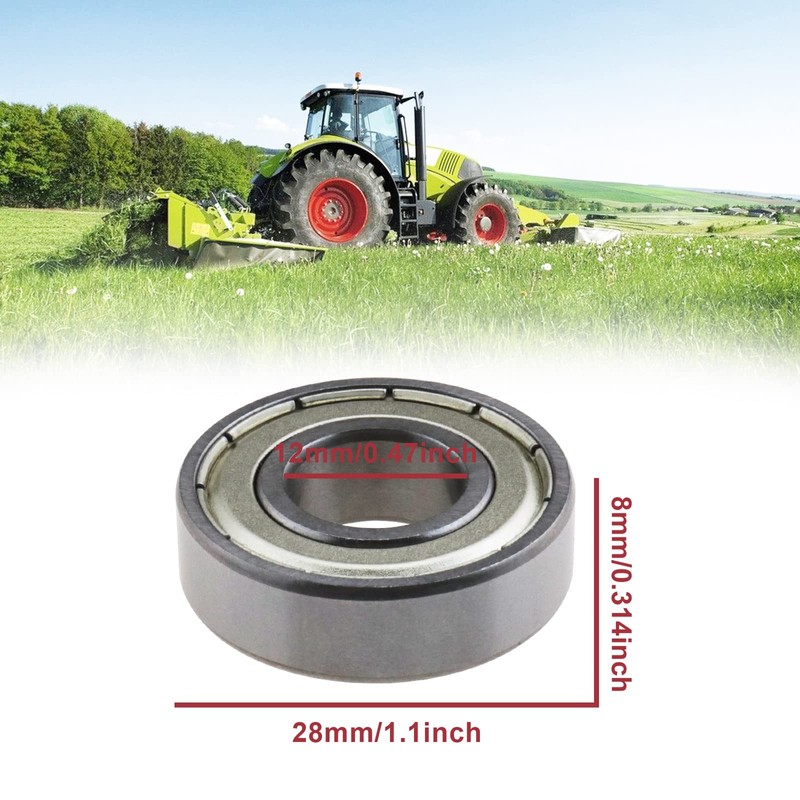 EMSea 4Pcs 6001ZZ Deep Groove Ball Bearing 12X28X8mm Bearings Steel