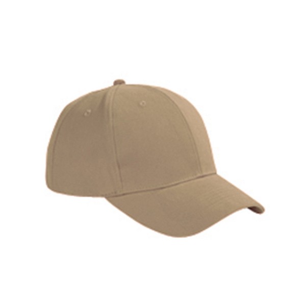 Big Accessories Six Panel Brushed Twill Structured Cap, Khaki, One Size