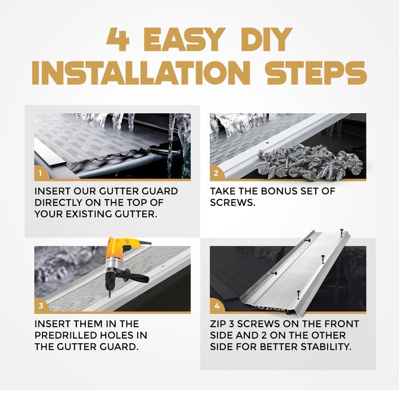 Waterlock Micromesh 5” Gutter Guards Leaf Protection, A Contractor-Grade Gutter