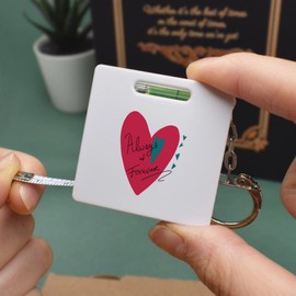 'Always And Forever' Keyring Tape Measure/Spirit Level Tool (KM00041073)