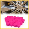 REPAIROCK 20 Pcs 19mm Pink Silicone Luminous Car Wheel Tyre