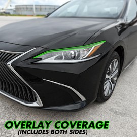 SlickMod PreCut Vinyl Smoke Tint for 2019-2023 Lexus ES Headlight (35% Light Smoke, 3. Headlight Eyelid)