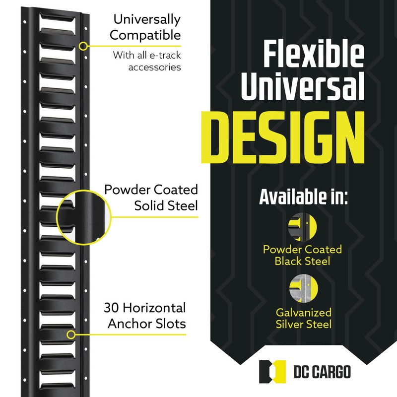 DC Cargo Mall E Track Tie Down Rail Kit 3'