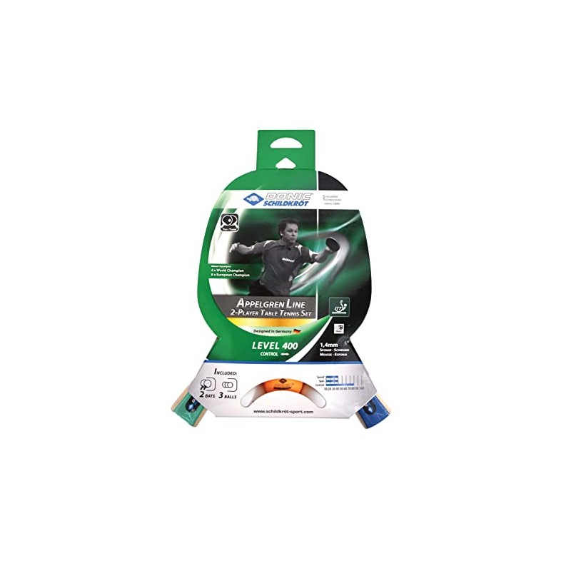 Donic-Schildkröt Table Tennis Set Level 400 for 2 Players, 2