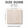 Artisanal Abode Travertine Display Tile, Single 3.94 Inch Square Stone