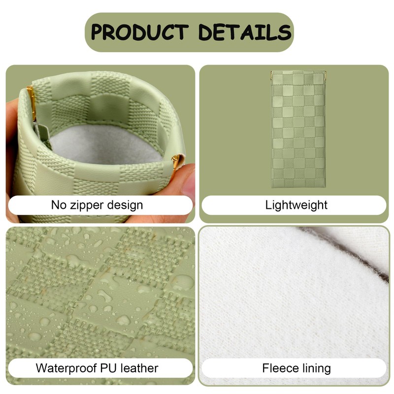 Sightor Sunglasses Case, 2 Pcs Soft Eyeglass Cases Checkered Sunglass