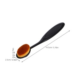 Baluue Portable Nail Dust Brush Set Oval Brush for Makeup Blush Concealer Soft Bristles for Daily Nail Art Cleaning