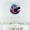 New York City Landscape Wooden Wall Clock 12" Silent Non-Ticking