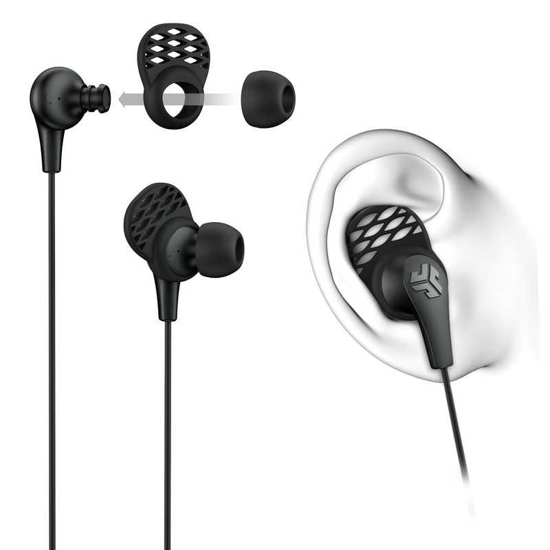 JLab Audio JBudsPRO Premium in-Ear Earbuds with Mic, Guaranteed Fit,