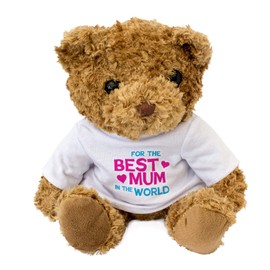 NEW - Best Mum In The World Teddy Bear - Cute And Cuddly - Present Gift For Mother