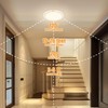 Rodalims Rechargeable Ceiling Light, No Wiring Battery Operated Ceiling Lights