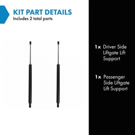 TRQ TRQ Driver & Passenger Side Liftgate Lift Support Shock Strut Set Compatible with 1991-2003 Ford Explorer 2001-2003 Explorer Sport 1991-1994 Mazda Navajo 1997-2001 Mercury Mountaineer