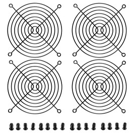 Nivithi 120mm Fan Grill,Dust Filter,4 Pack Metal Grill for CPU Fans,Cooling Fan Grill Metal Finger Guard for 120mm PC Computer Case Fans.