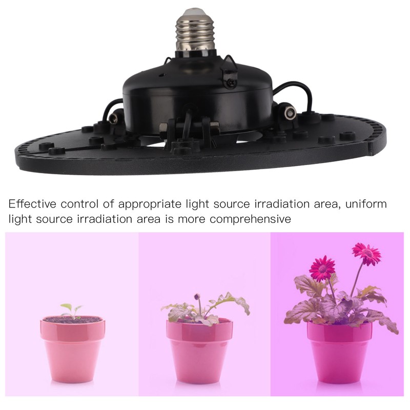LED Grow Light E27 E26 Lamp Head Folding Waterproof Indoor
