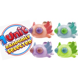 JA-RU Squeezy Pop-Eyes Axolotl Toy (1 Unit Assorted) Ugly Cute Squishy Animal Kids Toys for Boys and Girls. Smush Fidget Silly Stress Relief Axolotls Sensory Figure. 4747-1s