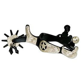 Aime Imports Western BS Texas Star 10pt Mens Jingle Bob Spurs