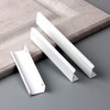 BOOLSFMAM 6 Pack Finger Edge Pull Furniture Drawer Handles Bright