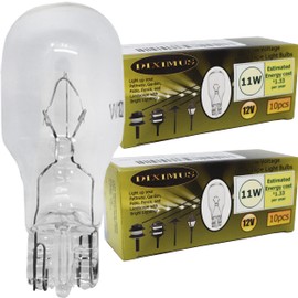 Diximus Landscape Low Voltage - Pack 20-12 Volt 11W - T5 Wedge Bulbs - Compatible with Malibu Lights - Garden - Deck Light Bulbs - Yard Bulbs (Clear, 20)