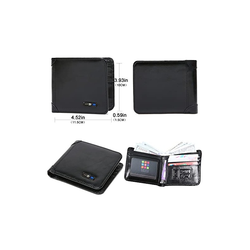 Wallets - Carteras de piel de vacuno con Bluetooth para