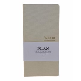 Pocket Monthly Weekly Planner Undated Weekly Planner 144 Pages Notebook Organiser Agenda (beige)