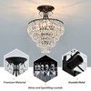 CVKASH 5 -Lights Crystal Round Chandelier Antique Modern Black Semi