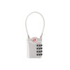TSA 4-Digit Steel Wire Lock for School & Gym Luggage Black