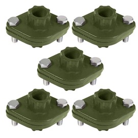 Midline Valve S1426H-5 Green Circulator Flange with Nuts and Bolts for Grundfos Pumps High Grip Ductile Iron 1 in. FIP (5 Pack)