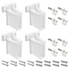 ZIUZI Wire Shelf End Bracket and White Down Wall Clips