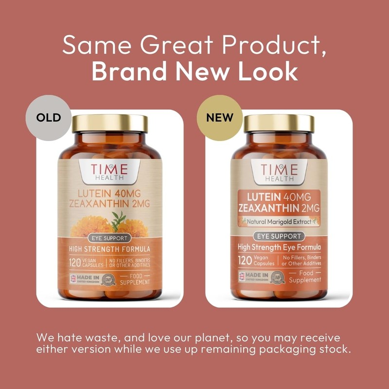 Lutein 40mg with Zeaxanthin 2mg – New Micro-encapsulated Formula –