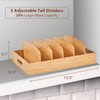 Umilife Extra Large Kitchen Cabinet & Drawer Organizer, Bamboo Lid