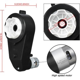 12V Ride On Upgrade Motor Gearbox 2Pcs12V RS550 40000RPM Powered Wheels Electric Motor High Speed Engine Jeep Kid Trax Upgrade Replacement Parts