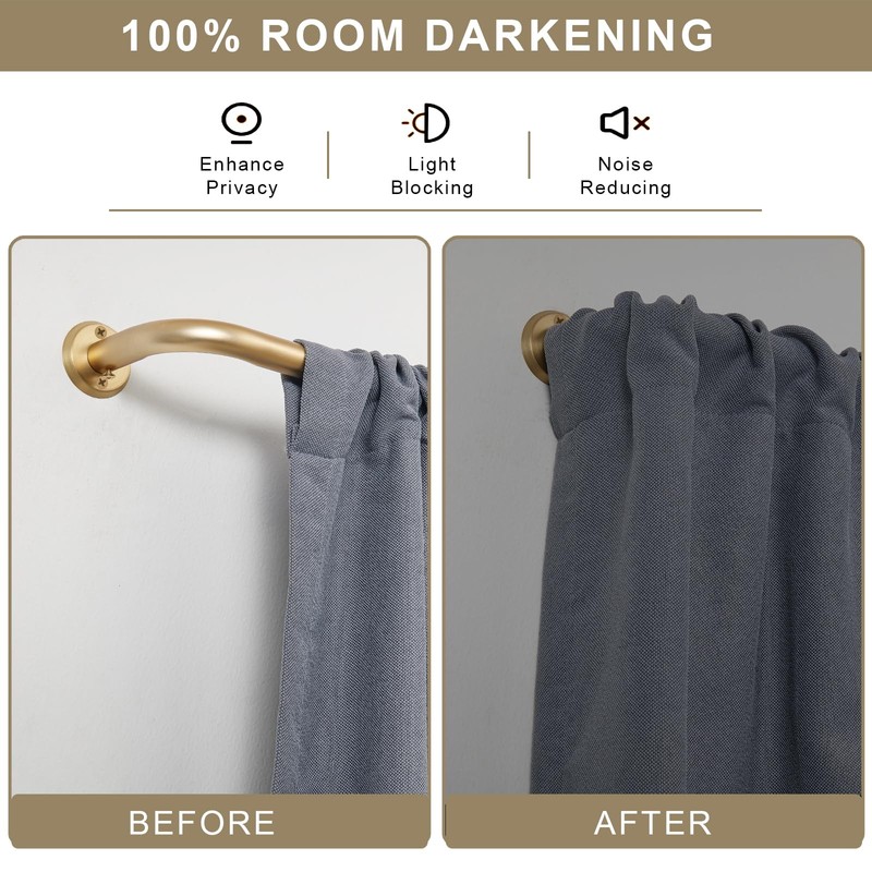Wrap Around Curtain Rods 2 Pack for 84 to 134