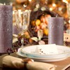 SPAAS Rustic Taupe Pillar Candles - 2.7" X 3" Decorative