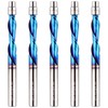 EANOSIC 5PCS Downcut Spiral Flush Trim Router Bit, 1/4 Inch