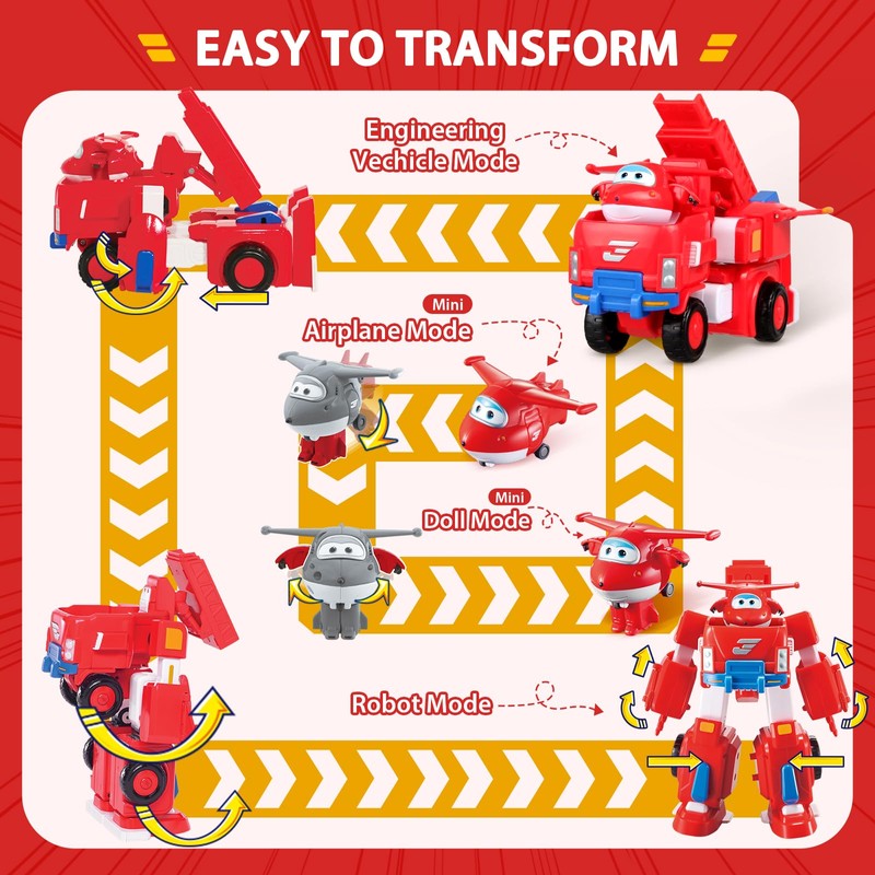 Super Wings EU720311 – Transformation Aeroplane Jett Robo Rig, Approx.