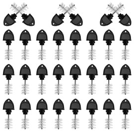 Draft Beer Tap Plugs Faucet Brush, 30-Pack Beer Tap Covers, Kegerator Keg Cleaning Kit, Beer Kegerator Accessories (Black)