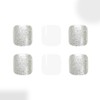 Sliver Glitter Press on Toenails Short Square Fake Toenails with
