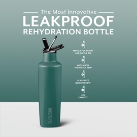 BrüMate ReHydration Mini Kids Water Bottle | 100% Leakproof Insulated Water Bottle for Kids with Straw | Stainless Steel Water Canteen | Perfect Kids Water Bottle for School | 16oz (Matte Hunter)