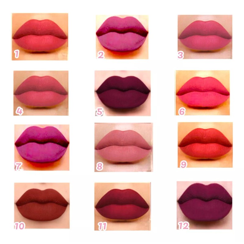 Favorbeauty Set De Labiales Liquido Con Lápiz Delineador De Labios