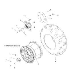 Polaris Off Road Rim Cap, Genuine OEM Part 1521954, Qty 1