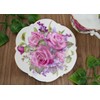 roiyarua-den Cup & Saucer Bone China 240ml Rose Pattern Purple