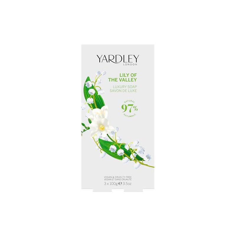 'Yardley London Lily of the Valley Luxury Soap 3 x100g