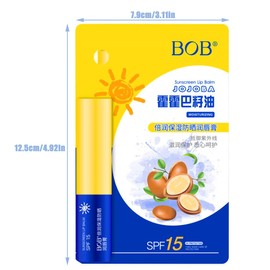 VPOUERY 2er-Pack Sonnencreme Lippenstift LSF 15+ | UV-Schutz für zarte Lippenhaut | UVA/UVB Schutz | Feuchtigkeitsspendend & Wasserfest | 2.9g