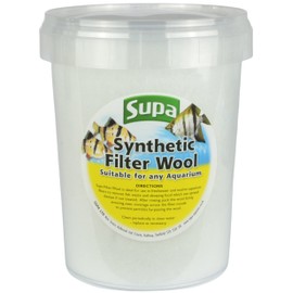 Supa Aquarium Filter Wool 1 Litre, Synthetic Material That Is Ideal For Removing Waste Particles In Both Fish Tanks And Pond Filtration Systems, White, Large