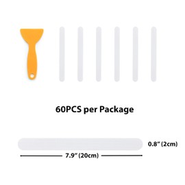 AVERO 60PCS Non-Slip Bathtub Stickers Shower Floor Safety Bathrom Tubs Showers Home Kitchen Treads Adhesive with Scraper (Transparent/Clear)
